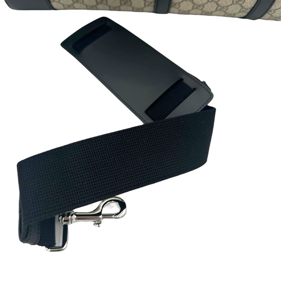 NWT Full Set Gucci GG Supreme Leather Trim X-Large Travel Duffel Bag Beige/Black - Picture 15 of 16